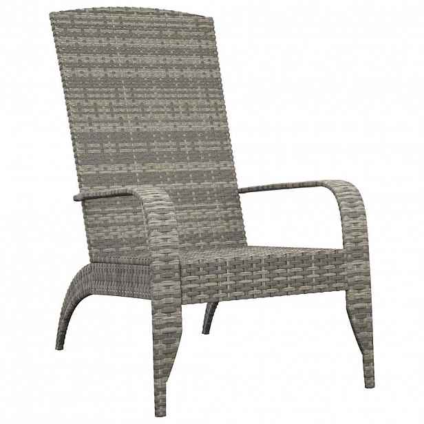 vidaXL Zahradní židle Adirondack šedá polyratan