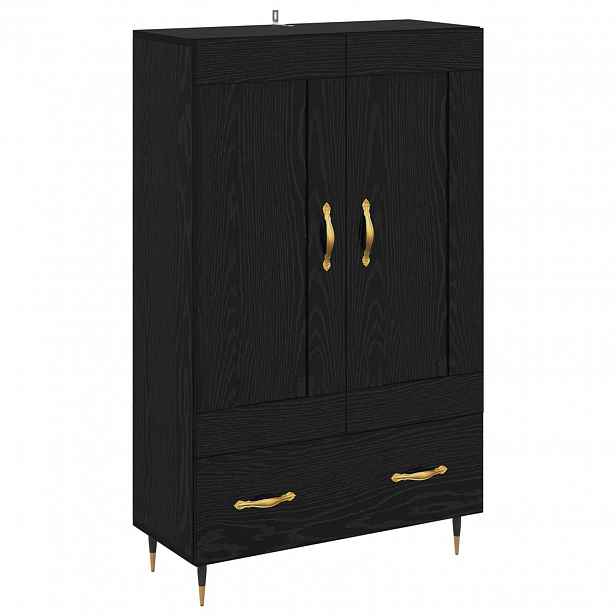 vidaXL Vysoký bufet Černý dub 69,5 x 31 x 115 cm Kompozitní dřevo