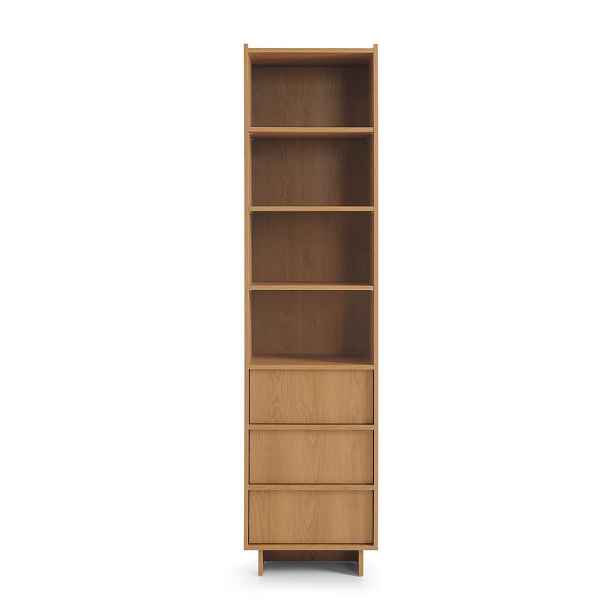 MASSENO KNIHOVNA ZENITH, 50/201/39 cm, hnědá