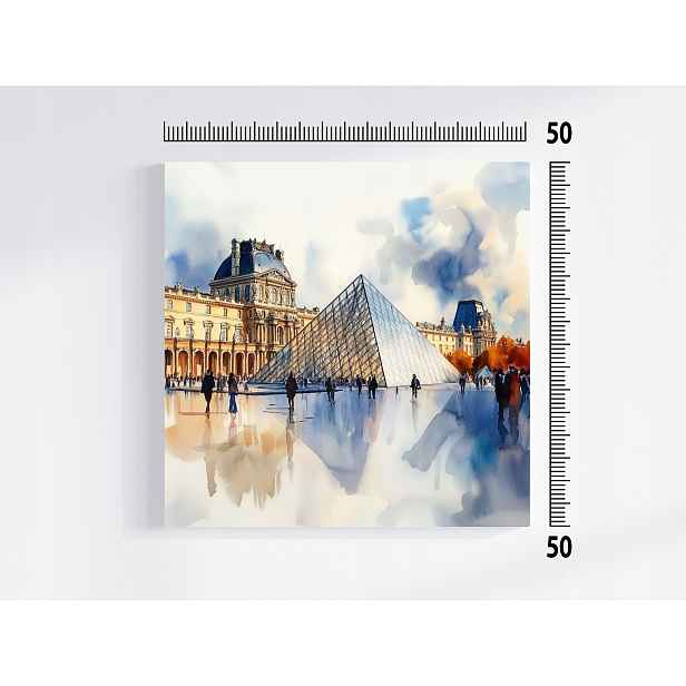 Obraz Na Plátně Canvas Pohled Francie Paříž Louvre Palác Muzeum 50x50
