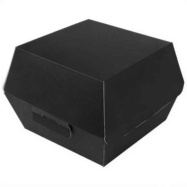 Termobox Burger černý, velikost „L+“, 14,4 x 13,6 x 9,2 cm, 50 ks