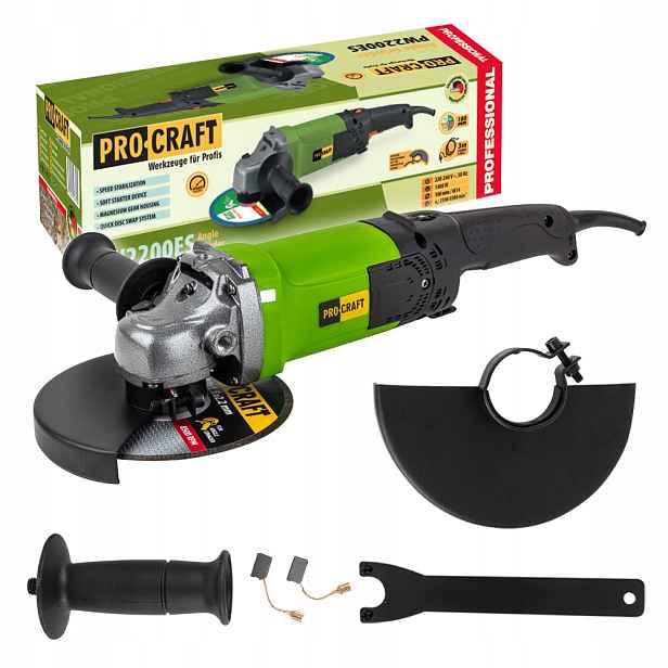 Úhlová bruska Procraft PW2200ES, 180mm