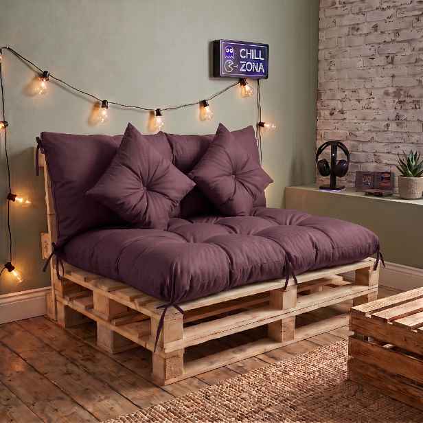 Interiérový polstr na palety CHILL ZONE 10 relax, gaming, mladé bydlení červená Mybesthome