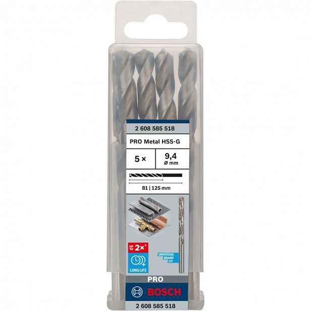Bosch - Sada vrtáků do kovu, 9,4x125 mm, 5 ks 2608585518