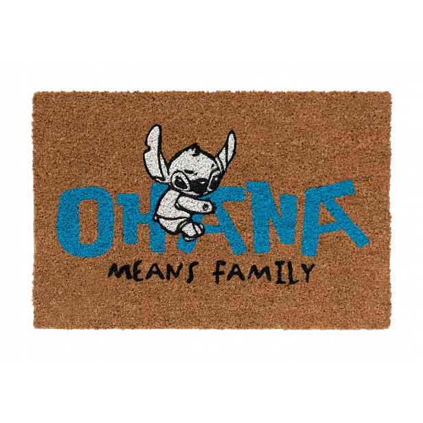 Rohožka Ohana means family modrá, Stitch