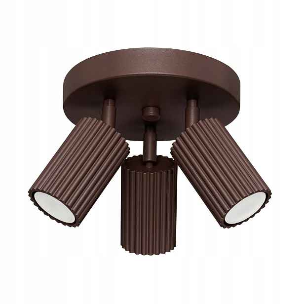 Sollux Lighting Stropní svítidlo hnědá 3xGU10 nastavitelná Karbon