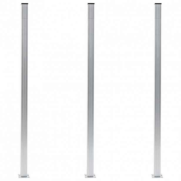 vidaXL Plotové sloupky 3 ks hliník 185 cm