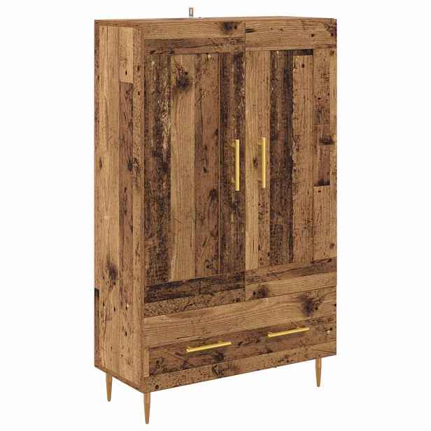 vidaXL Vysoký bufet Staré dřevo 69,5 x 31 x 115 cm Kompozitní dřevo