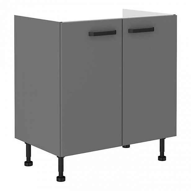 Dřezová skříňka NELJA - šířka 80 cm, antracit