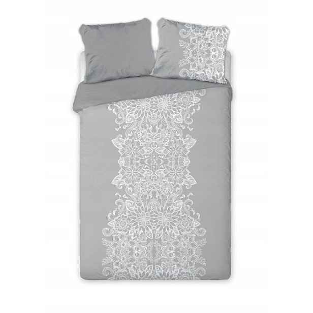 Povlečení 160x200 Elegant Glamour šedá bílá orientální ornamenty