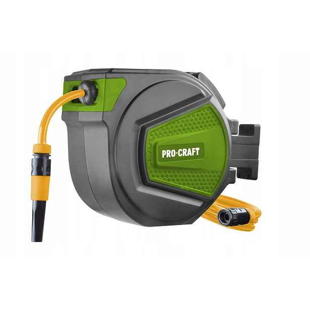 Samonavíjecí buben se zahradní hadicí Procraft VK20 1/2", 20m, 8 (bar)