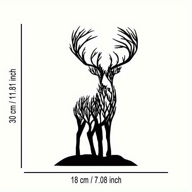 TEMU 1 ks Důmyslně vyrobená: Kovová plaketa s větvi a , elegantní a minimalistický vánoční umělecký design, dekorace na zeď, vhodná do kanceláří,
