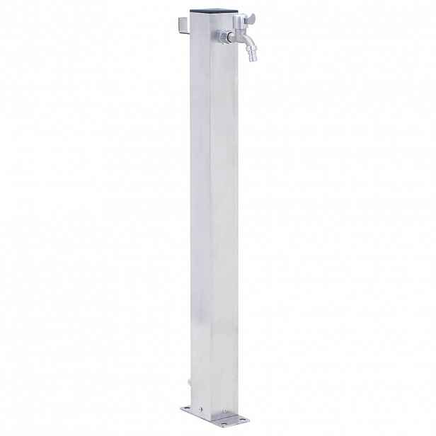 vidaXL Zahradní sloupek na vodu 100 cm nerezová ocel čtvercový