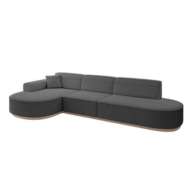 ALTDECOR ROHOVÁ SEDAČKA s otomanem, levá MARI-L2-v1 328x171x83 Šedá Buklé