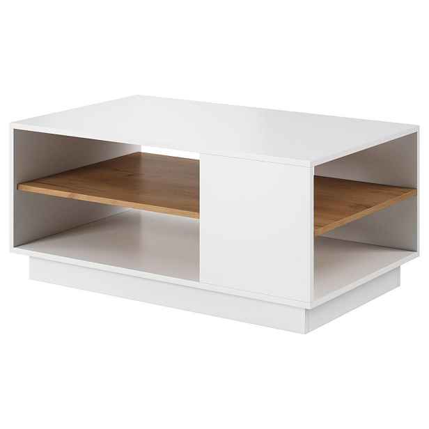 MASSENO KONFERENČNÍ STOLEK TRES, 100/45,5/60 cm, bílý