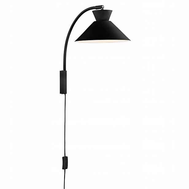 Nástěnné svítidlo Pohyblivé černé Výložník 44 cm Svítidlo E27 Moderní Dial Nordlux