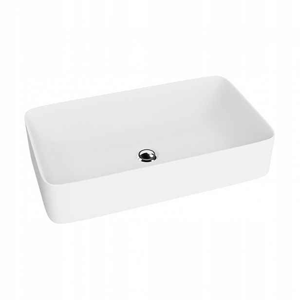 Umyvadlo na desku Pasana White Mat matná bílá barva, moderní styl