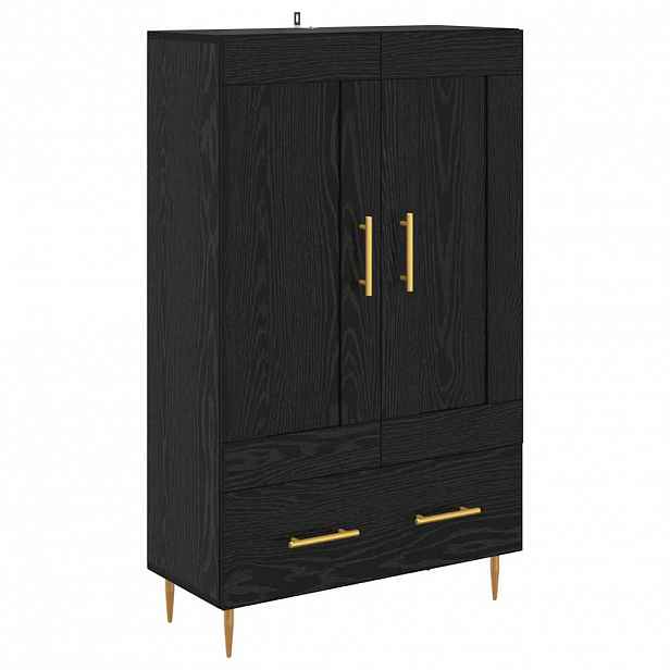 vidaXL Vysoký bufet Černý dub 69,5 x 31 x 115 cm Kompozitní dřevo