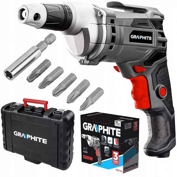 Aku Vrtačka Graphite 520W 58G794 Vrtačka Bity