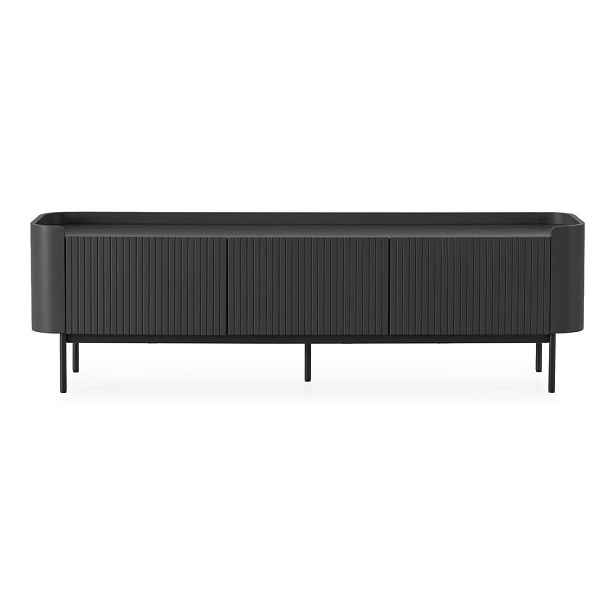 Černý TV stolek 180x55x40 cm Willa – MOME