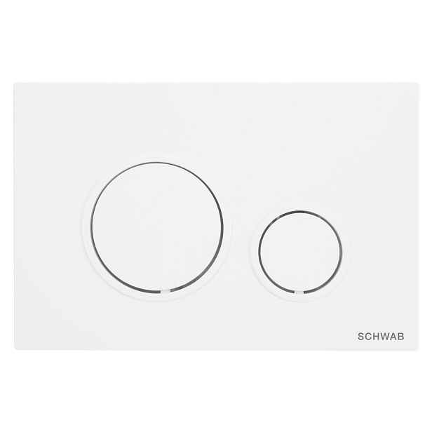 SCHWAB VELA ovládací tlačítko, 247x165 mm, bílá mat