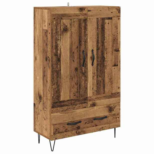 vidaXL Vysoký bufet Staré dřevo 69,5 x 31 x 115 cm Kompozitní dřevo