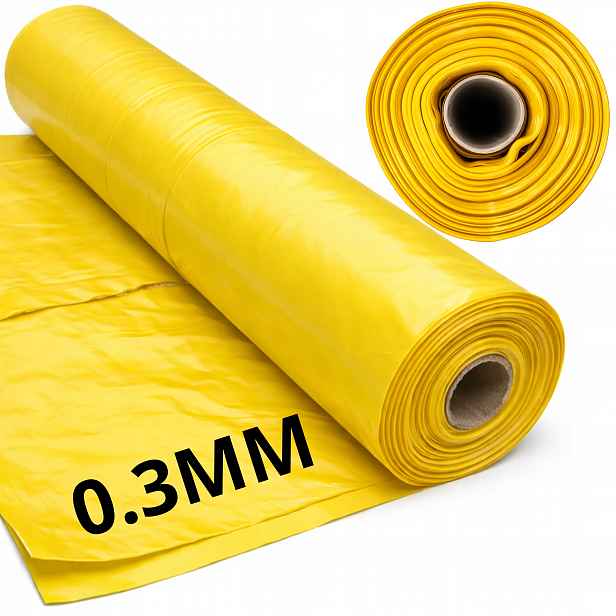 Fólie Parotěsná Žlutá Atest 0,3 mm 100 m2 2 x 50 m pod desku Silná vlna