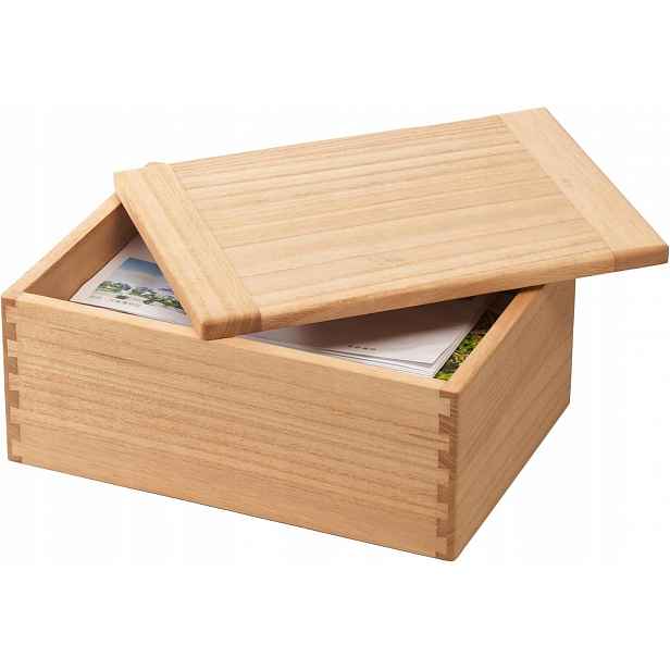 Krabička s víkem dřevěná krabička s podnosem