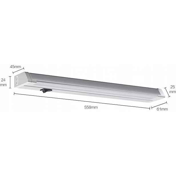 Podskříňkové svítidlo 8 W 230 V 0,56 m, barva variabilní