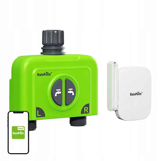 RainPoint 2-zónový regulátor zavlažování s WiFi bránou a aplikací