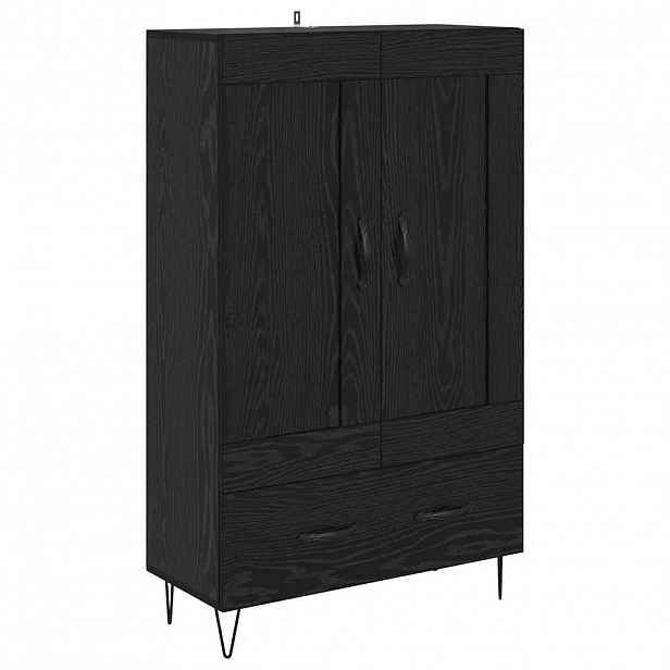 vidaXL Vysoký bufet Černý dub 69,5 x 31 x 115 cm Kompozitní dřevo