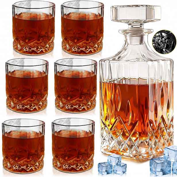 6 Ks Sklenice Na Drinky, Whisky A Nápoje Sada Sklenic 920 ML