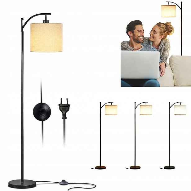 Moderní Stojací Lampa Boho Látkové Stínidlo S Objímkou E27 175CM