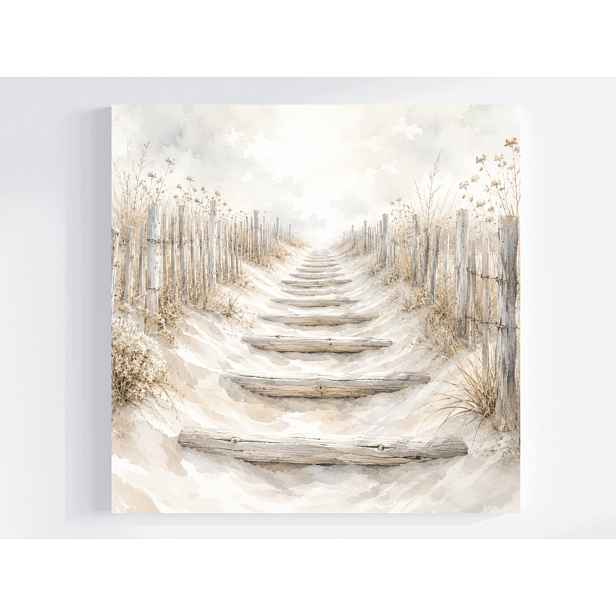 Obraz Na Plátně Canvas Pohled Stezka Schody Duny Pláž Písek Boho 50x50
