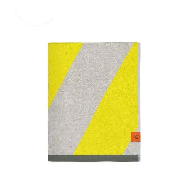 Žluté froté ručníky z bio bavlny v sadě 2 ks 40x55 cm Diagonal – Mette Ditmer Denmark