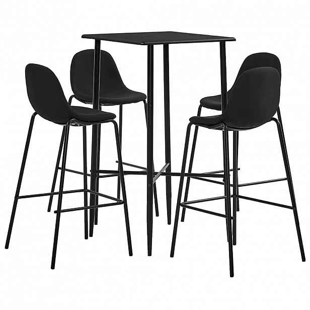 vidaXL 3dílný barový set textil černý