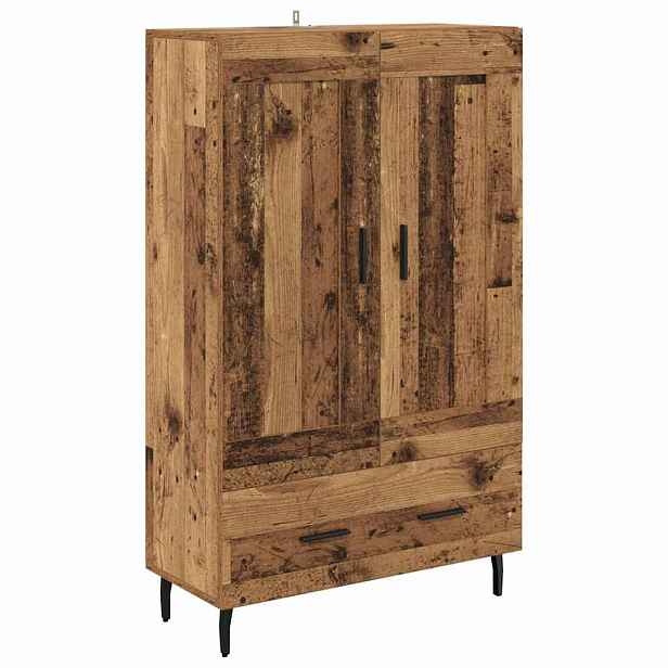 vidaXL Vysoký bufet Staré dřevo 69,5 x 31 x 115 cm Kompozitní dřevo