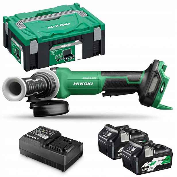 Aku úhlová bruska HiKOKI G3613DVF Wqz 2x2,5Ah Bl 125 mm