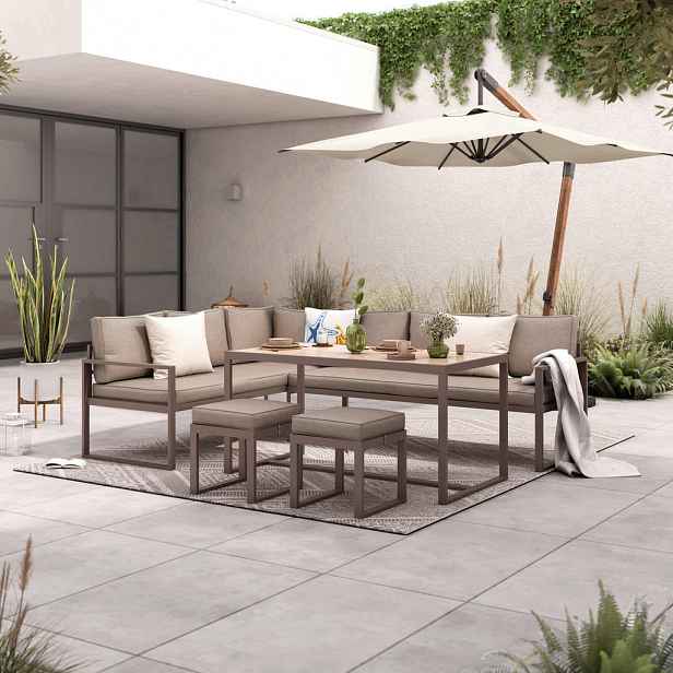 Ambia Garden ZAHRADNÍ JÍDELNÍ SET kov, plast