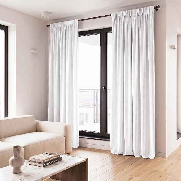 Dekorační závěs VALMONT 101 bílá s řasící páskou 140x250 nebo 260 cm Rozměr: 140x250 cm