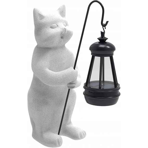 Figurka Kočky Pryskyřice se solární lampou Zahradní lampa Kočka 25 cm Zahrada Terasa