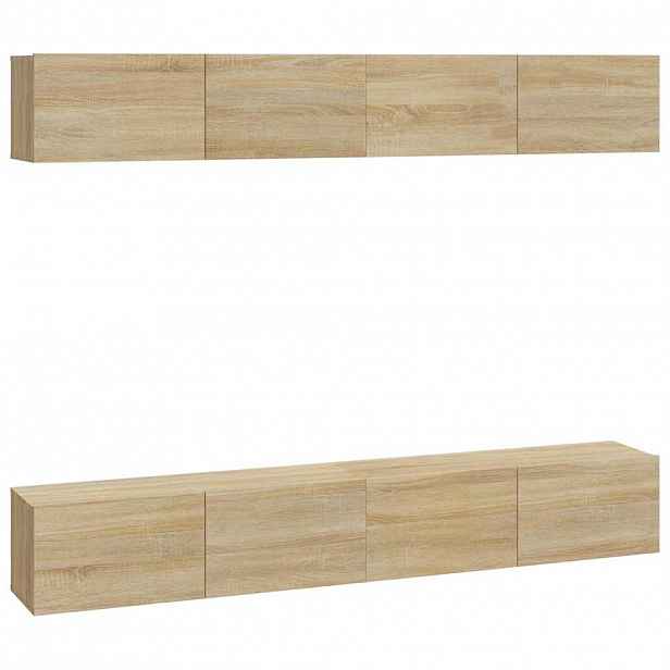 vidaXL Nástěnné TV skříňky 4 ks dub sonoma 100 x 30 x 30 cm