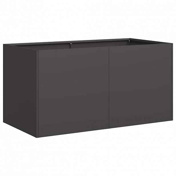 vidaXL Truhlík černý 80x40x40 cm ocel válcovaná za studena