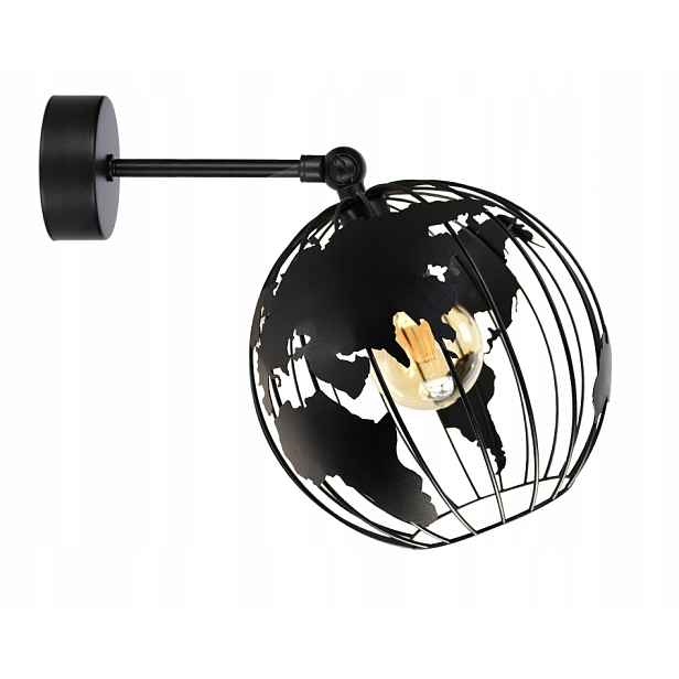 Nástěnná Lampa Globus Kula Černá lze Led