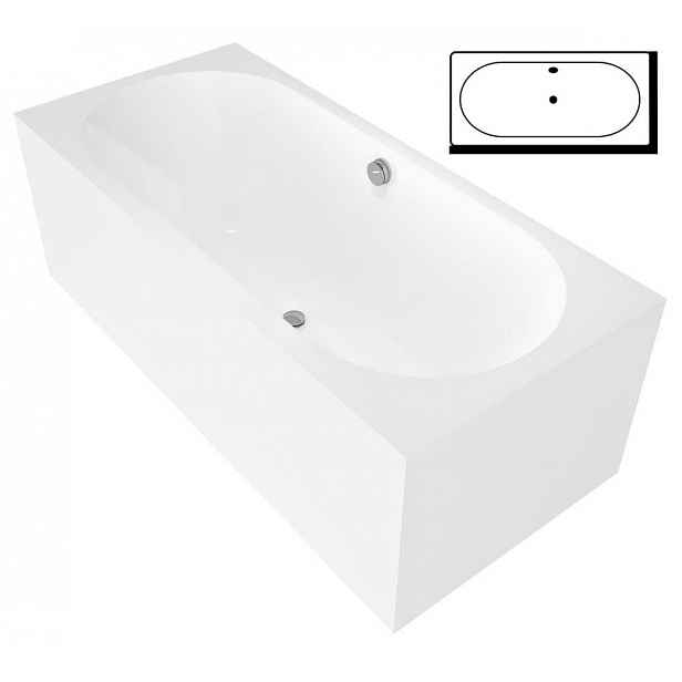 Obdélníková vana Polysan ASTRA BL MONOLITH 160x70 cm akrylát levá 32611ML