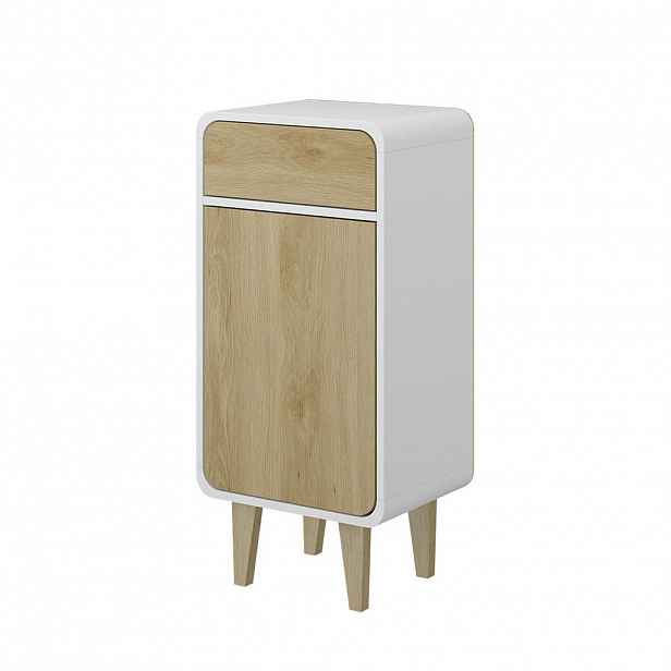 Vicco MIDI SKŘÍŇKA Arla Bílá/dub 40 x 81 cm