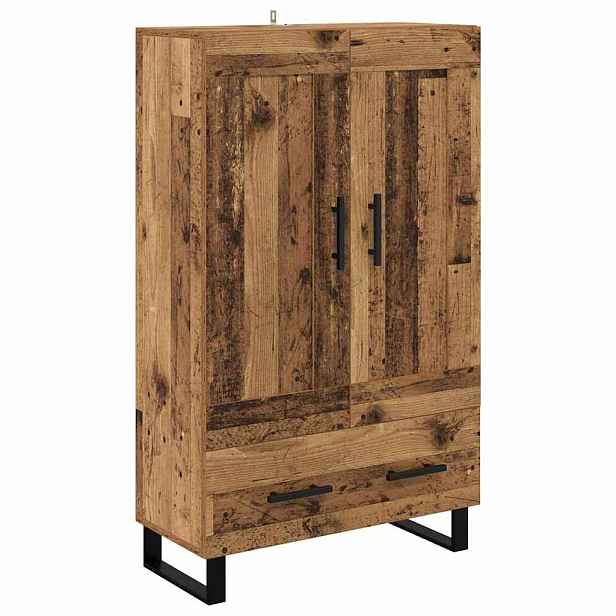 vidaXL Vysoký bufet Staré dřevo 69,5 x 31 x 115 cm Kompozitní dřevo