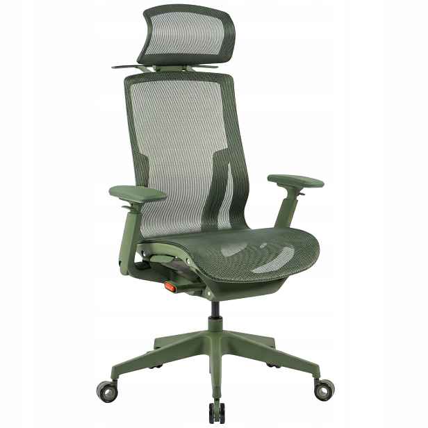 Ergonomické síťované křeslo zelené 135 kg Nastavitelný otočný Spacetronik