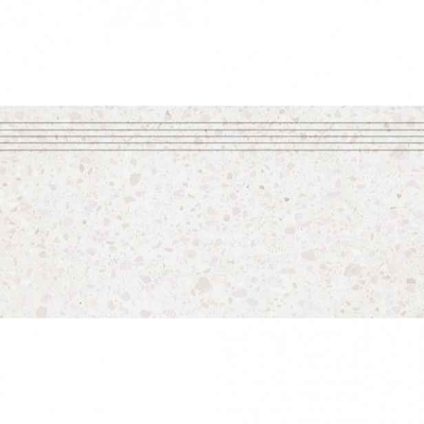 Schodovka Rako Porfido bílá 30x60 cm mat / lesk DCPSR810.1