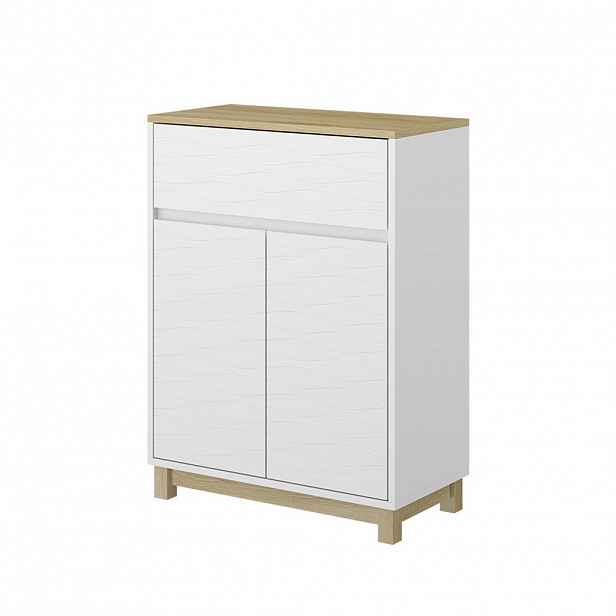 Vicco MIDI SKŘÍŇKY Livia Bílá 60 x 80 cm se zásuvkou
